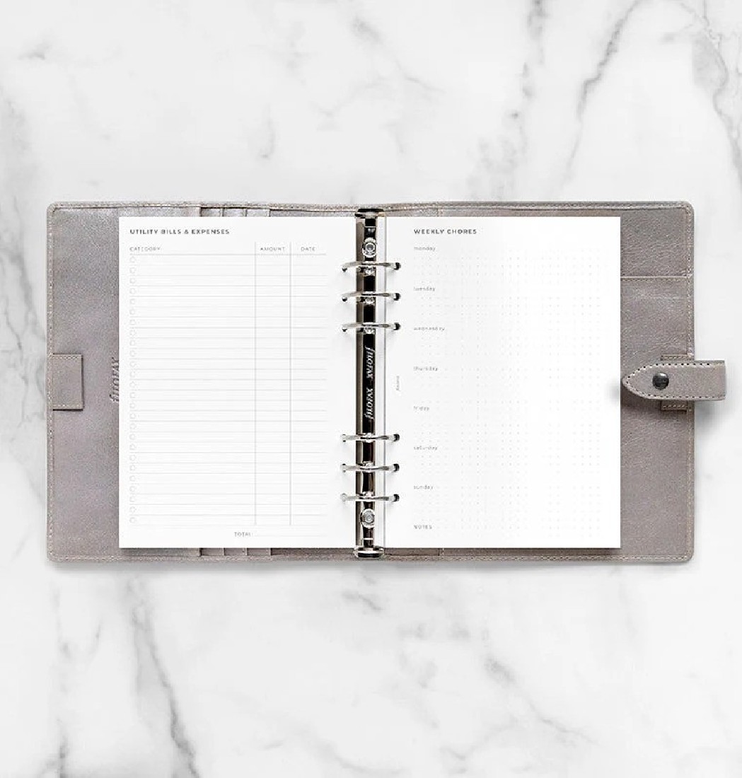 Filofax Refill A5 Organiser Household Planner 132926