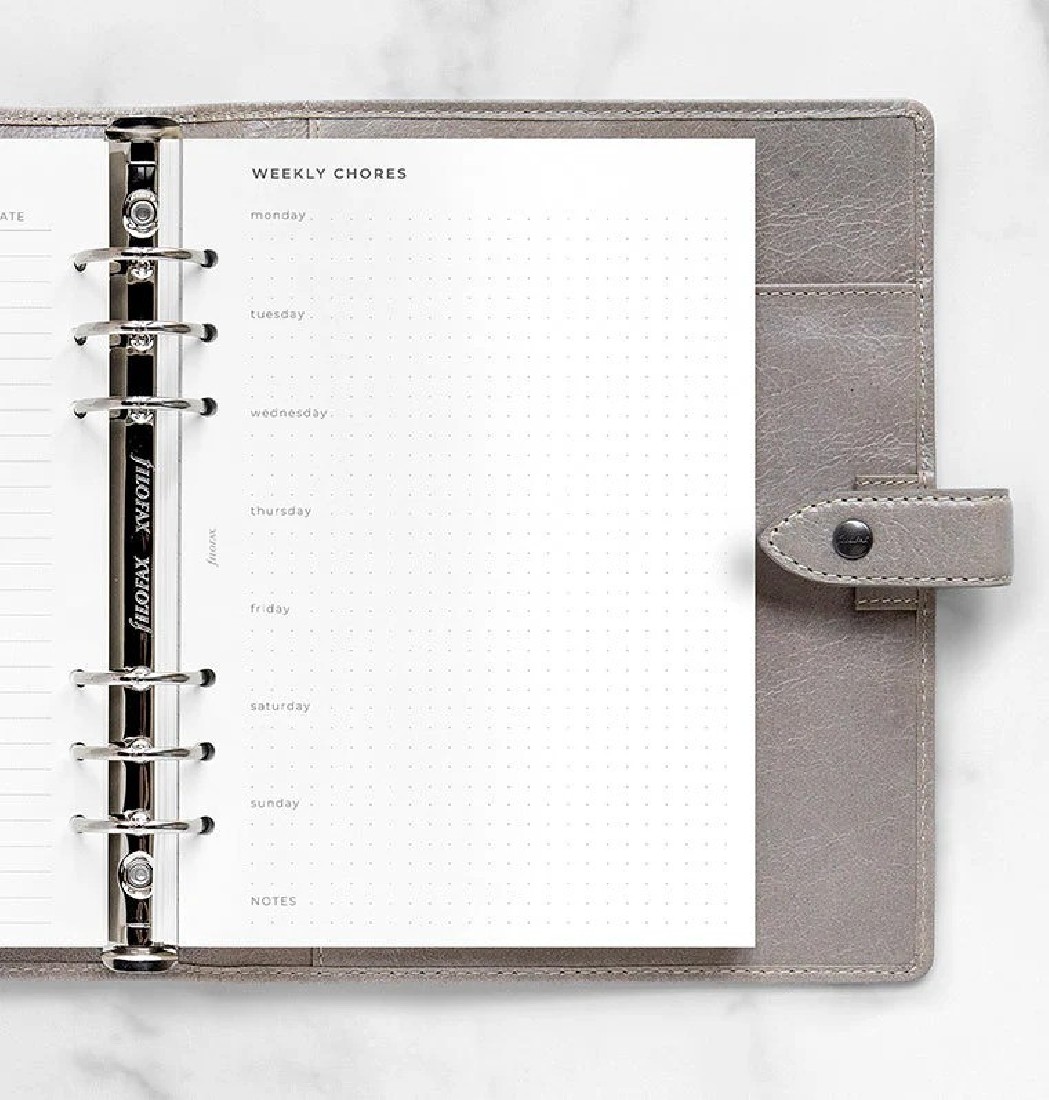 Filofax Refill A5 Organiser Household Planner 132926