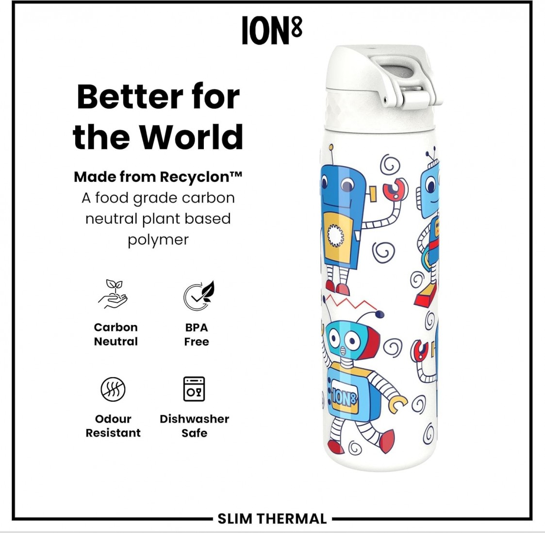 Παγούρι Μεταλλικό Θερμός 500ml Robot ION8