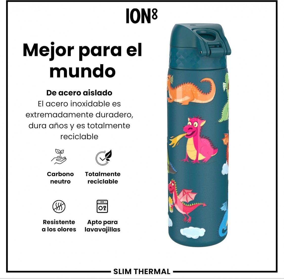 Παγούρι Μεταλλικό Θερμός 500ml Dracons ION8