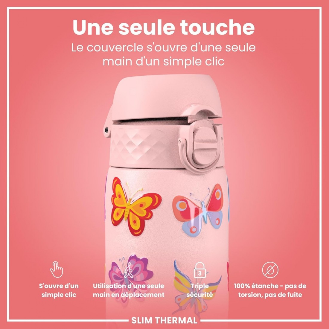 Παγούρι Μεταλλικό Θερμός 500ml Butterflies ION8