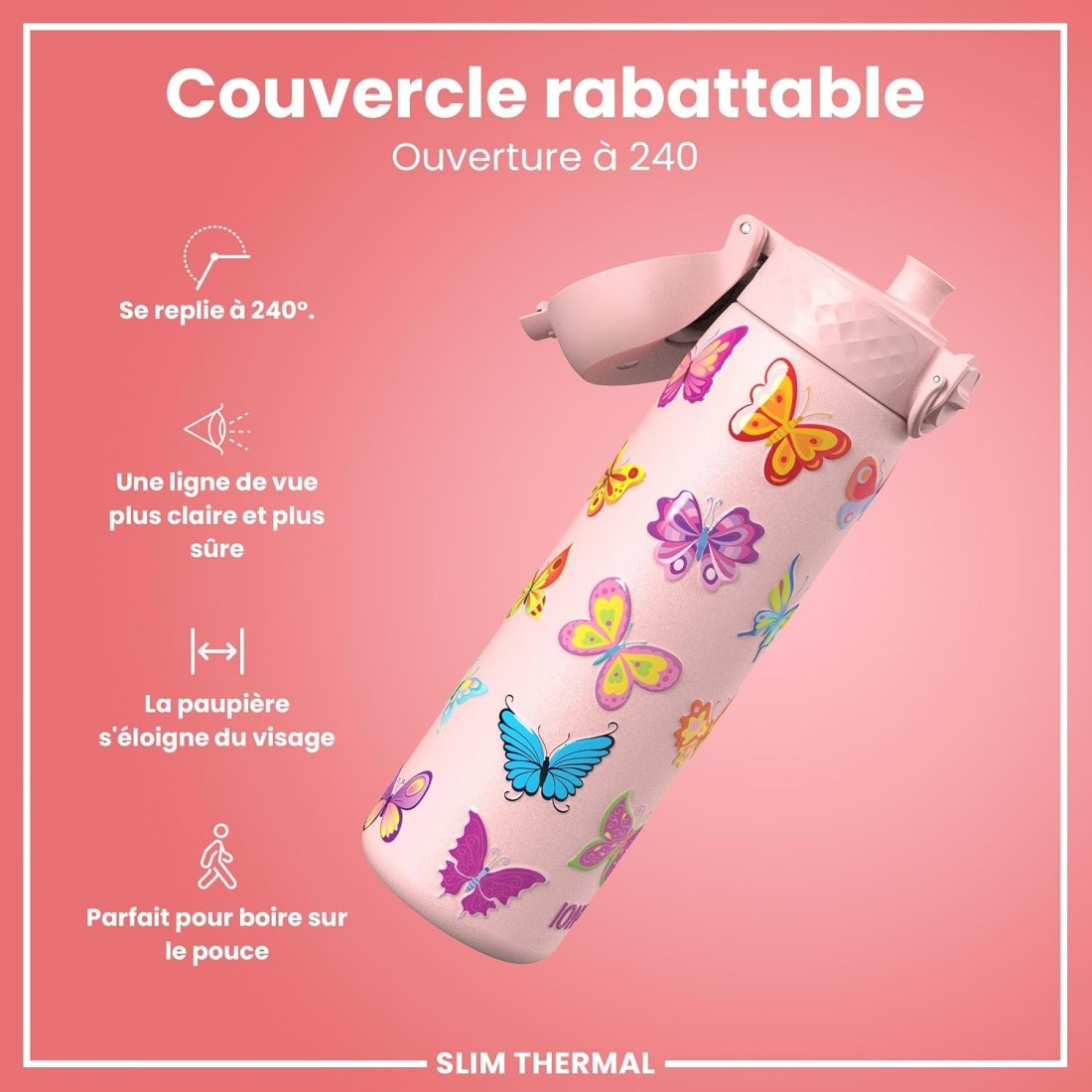 Παγούρι Μεταλλικό Θερμός 500ml Butterflies ION8
