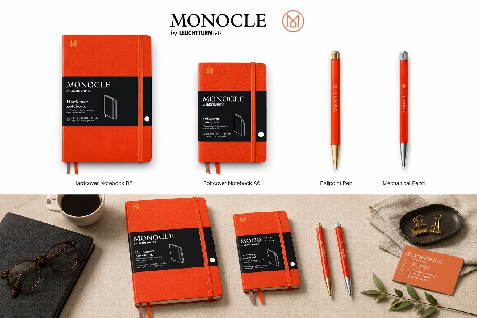 Leuchtturm 1917 MONOCLE pen loop mandarin