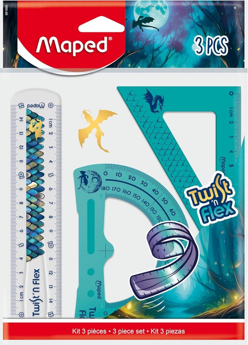 Σετ Γεωμετρικών Οργάνων Twist Dragon 981898 Maped