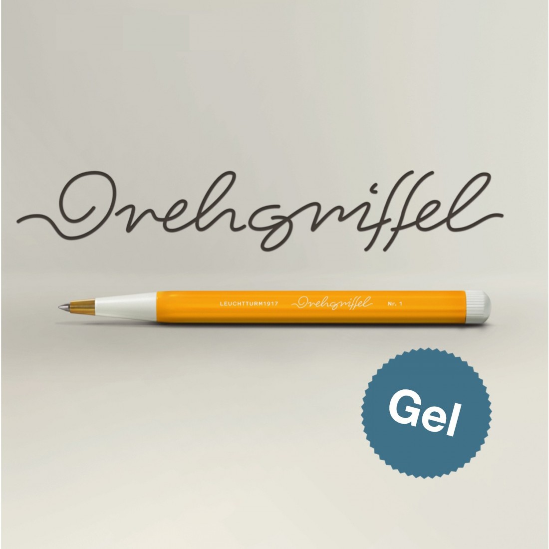 Leuchtturm 1917 Drehgriffel Nr.1 Rising sun,  Gelpen with black ink