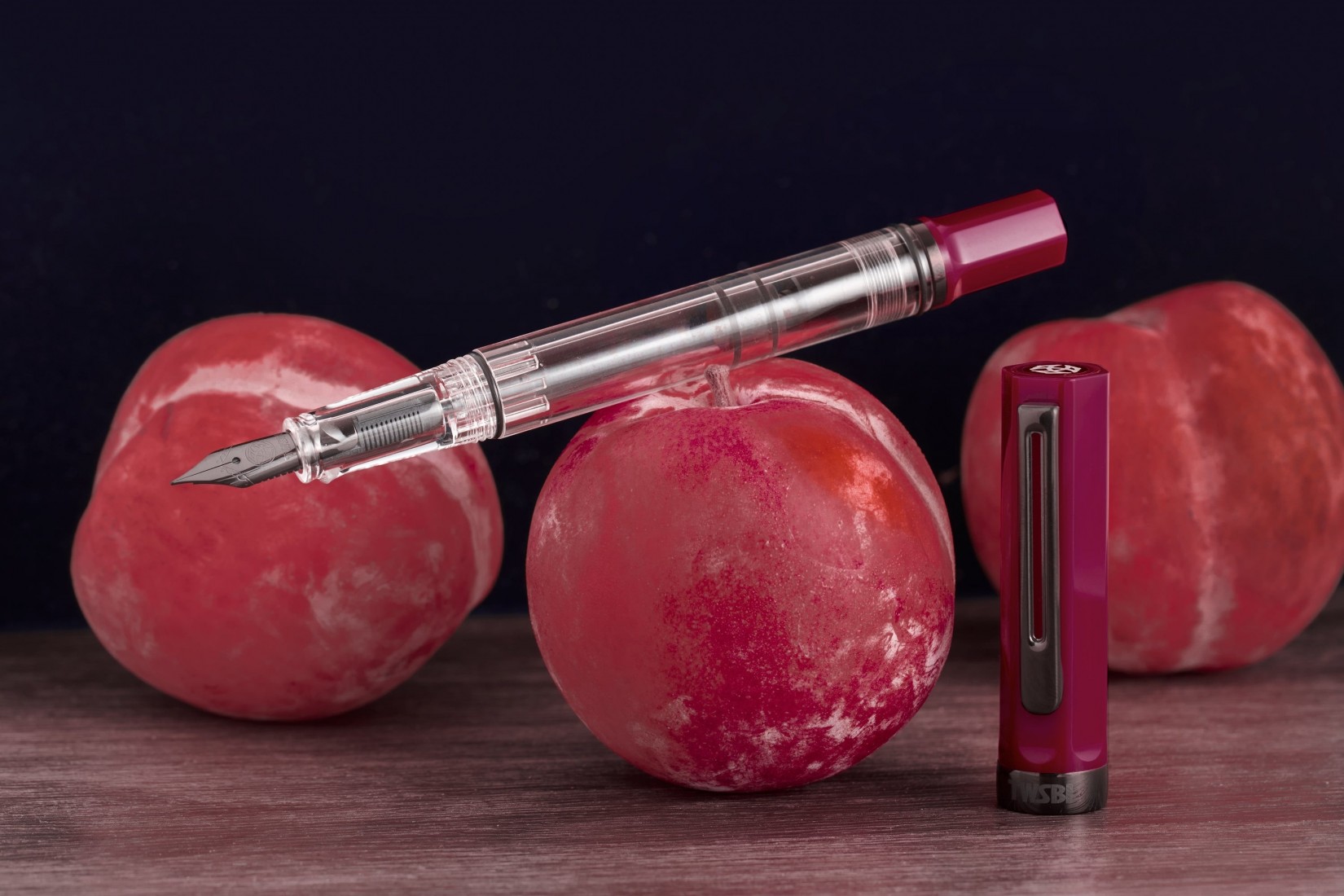 Twsbi Eco , with onyx plum  trims, piston filling fountain pen