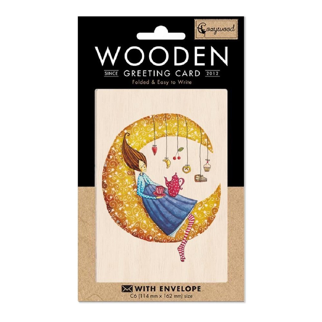 Ευχετήρια κάρτα ξύλινη  Never stop dreaming (ATV035)  COZYWOOD