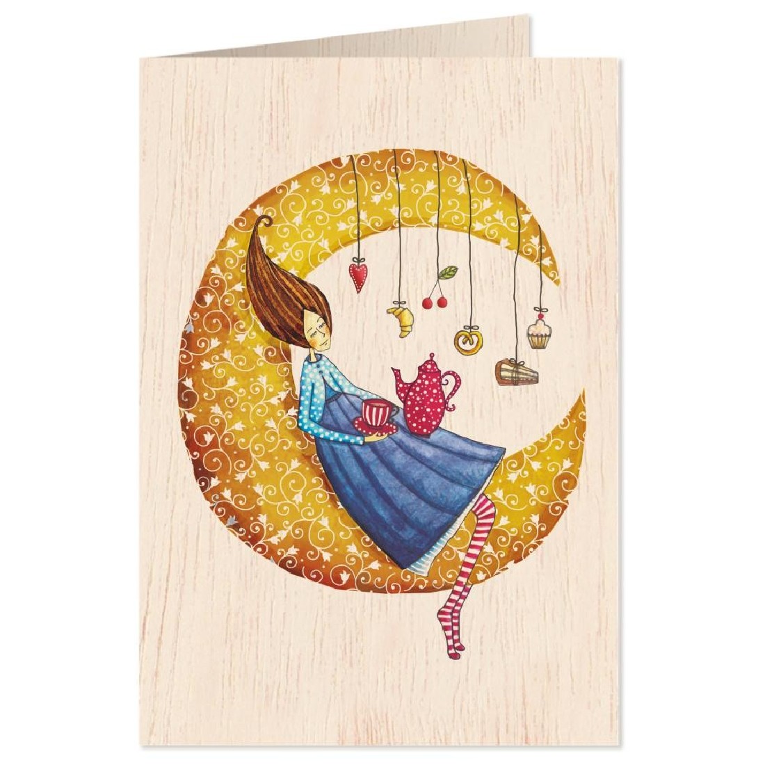 Ευχετήρια κάρτα ξύλινη  Never stop dreaming (ATV035)  COZYWOOD