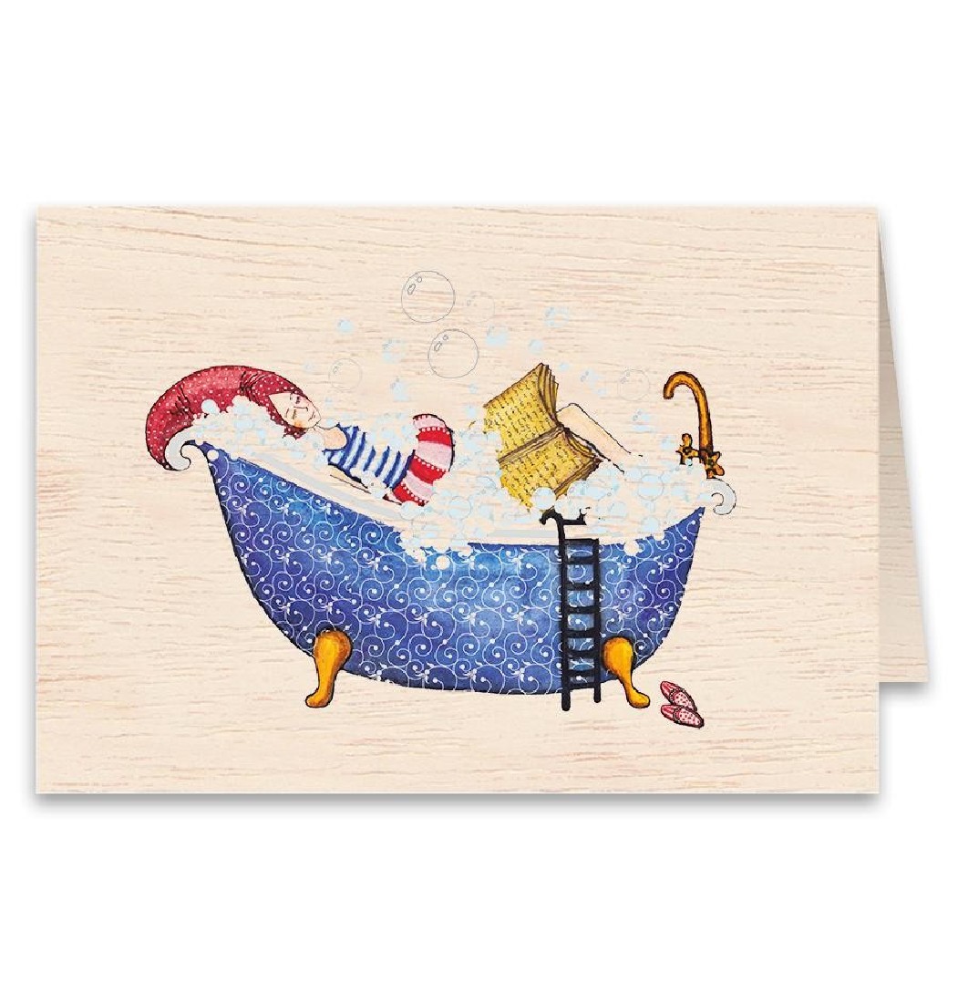 Ευχετήρια κάρτα ξύλινη  Dream Bubbles (ATV007)  COZYWOOD