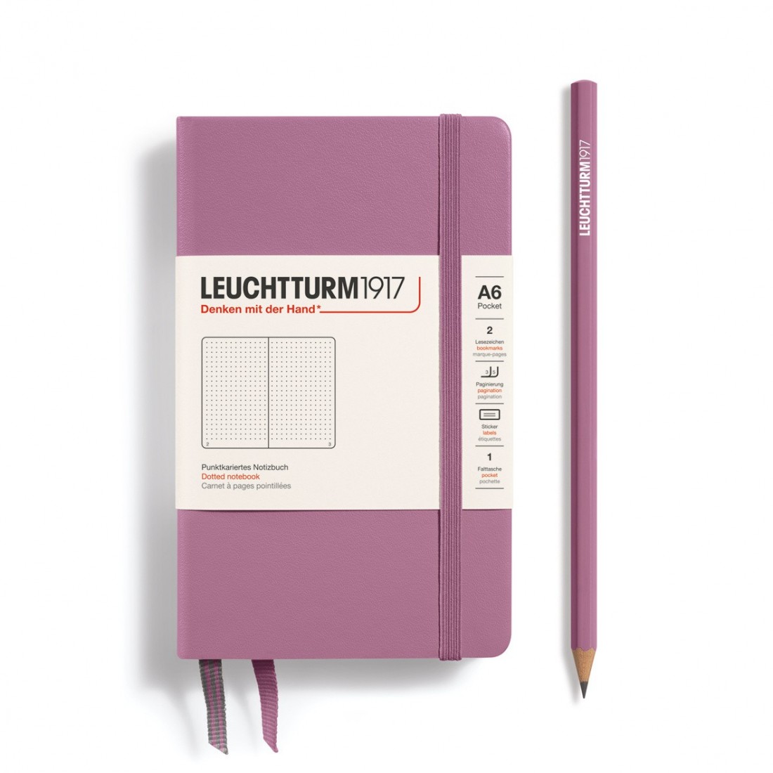 Leuchtturm 1917 Notebook A6 Dusty Rose Dotted Hard Cover