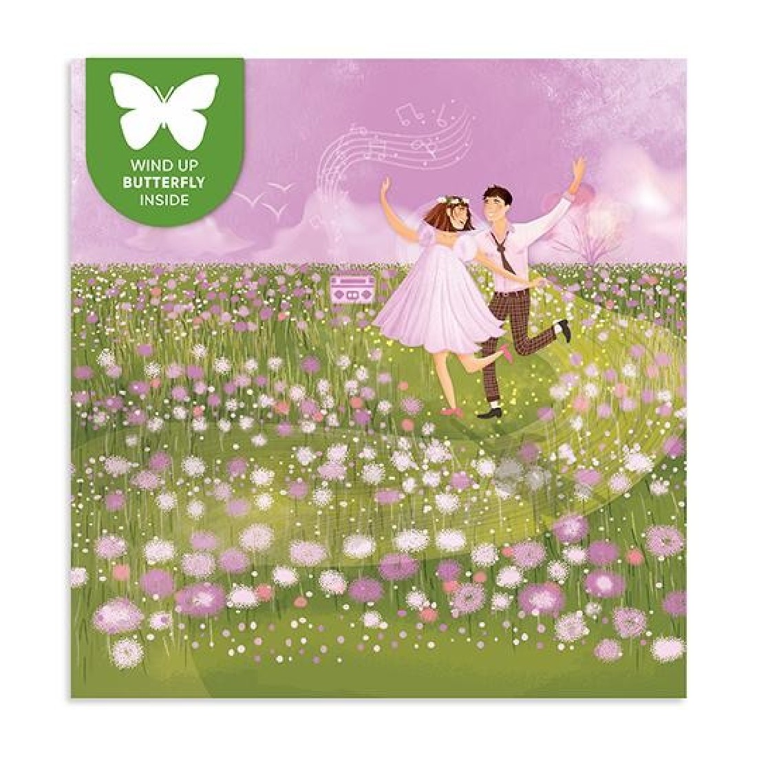 Ευχετήρια κάρτα ( Wind up butterfly inside )  In love! (SQ322)  Cozywood