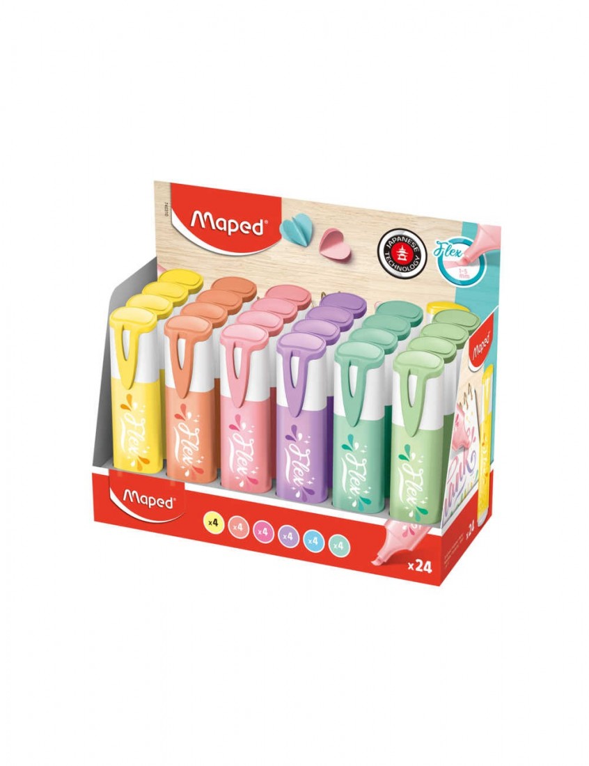 Μαρκαδόρος Υπογράμμισης Flex Pastel Lettering Μωβ 740310 Maped
