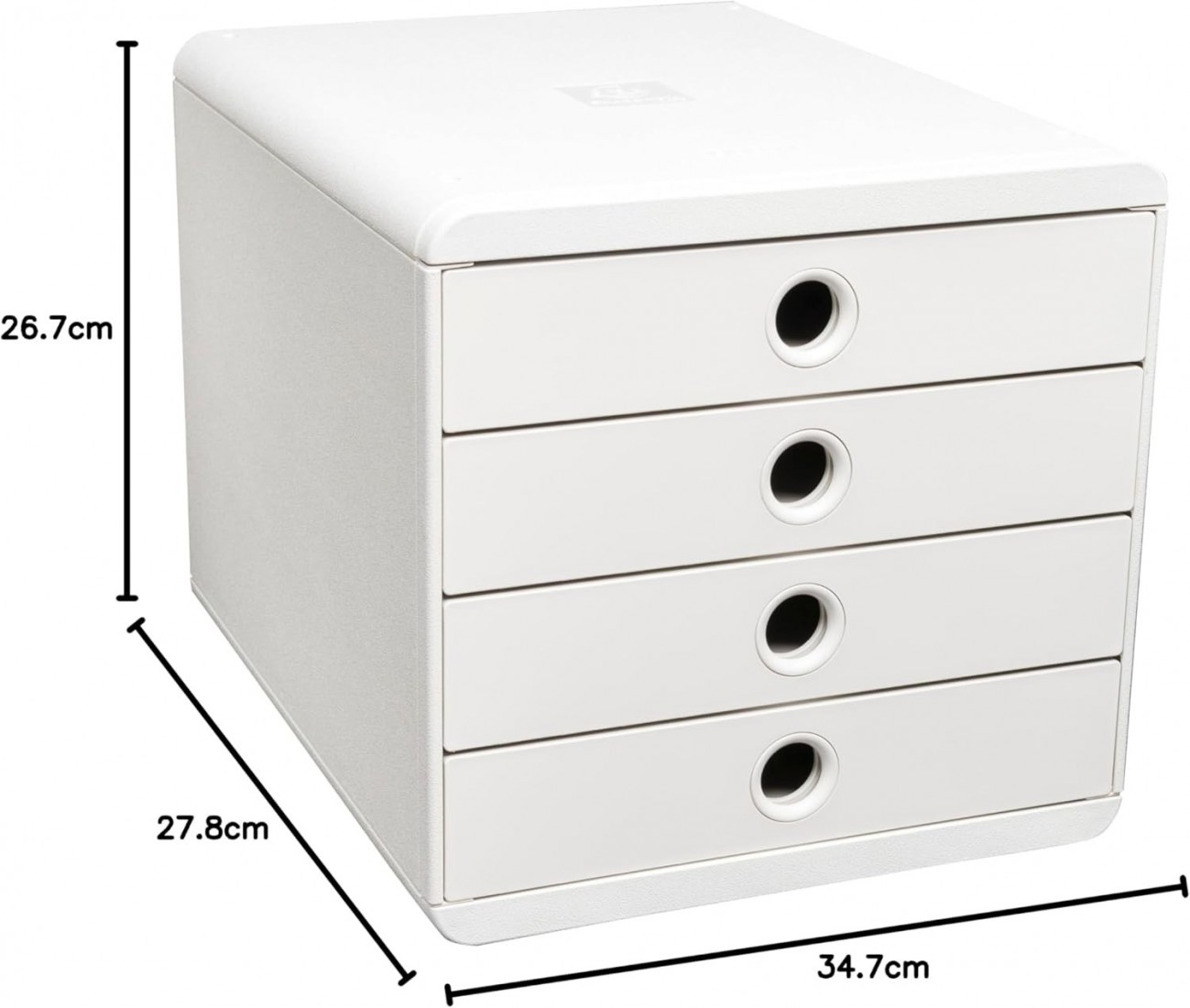 Exacompta συρταριέρα 4 θέσεων Autentik White 314313D