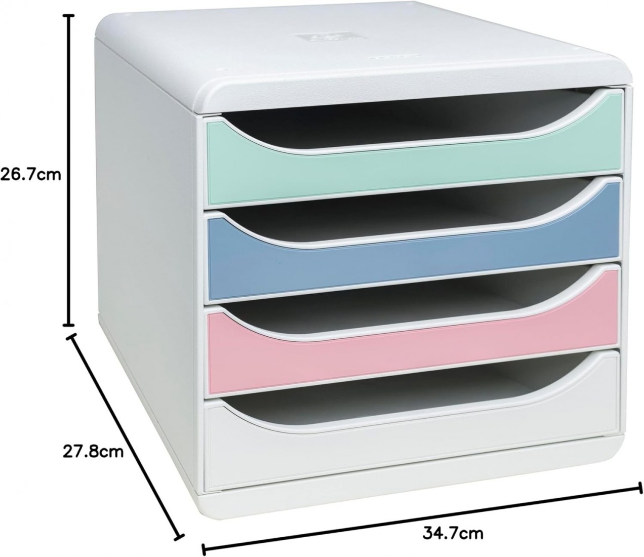 Exacompta συρταριέρα 4 θέσεων pastel colours 310303D