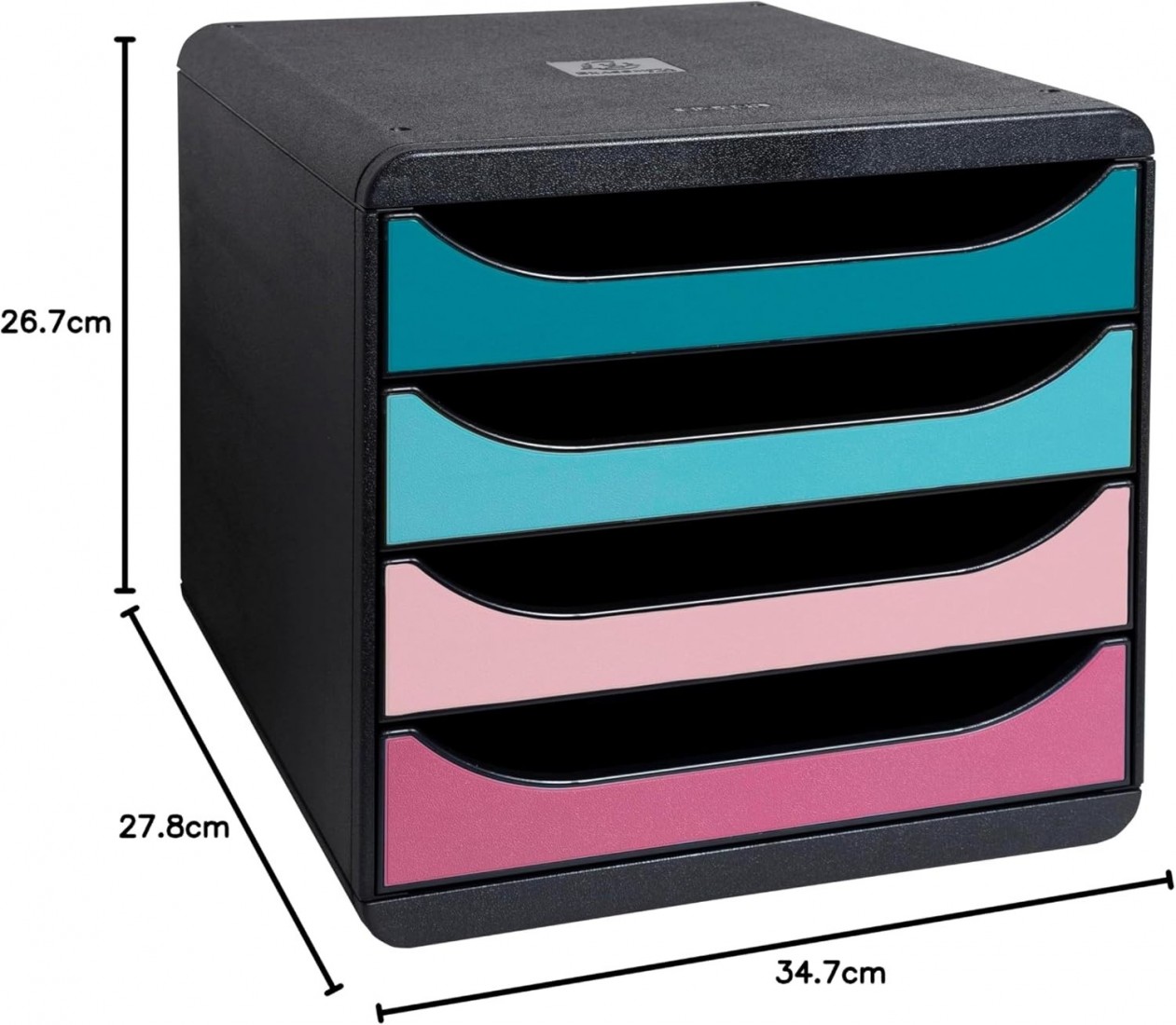 Exacompta συρταριέρα 4 θέσεων pastel colours 310606D