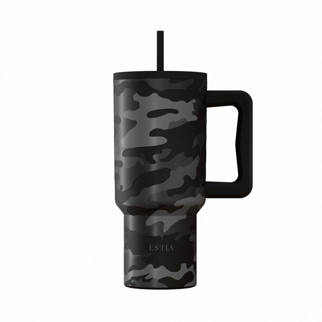 Straw Tumbler XL 900ml Dark Camo 46163 Estia Home Art