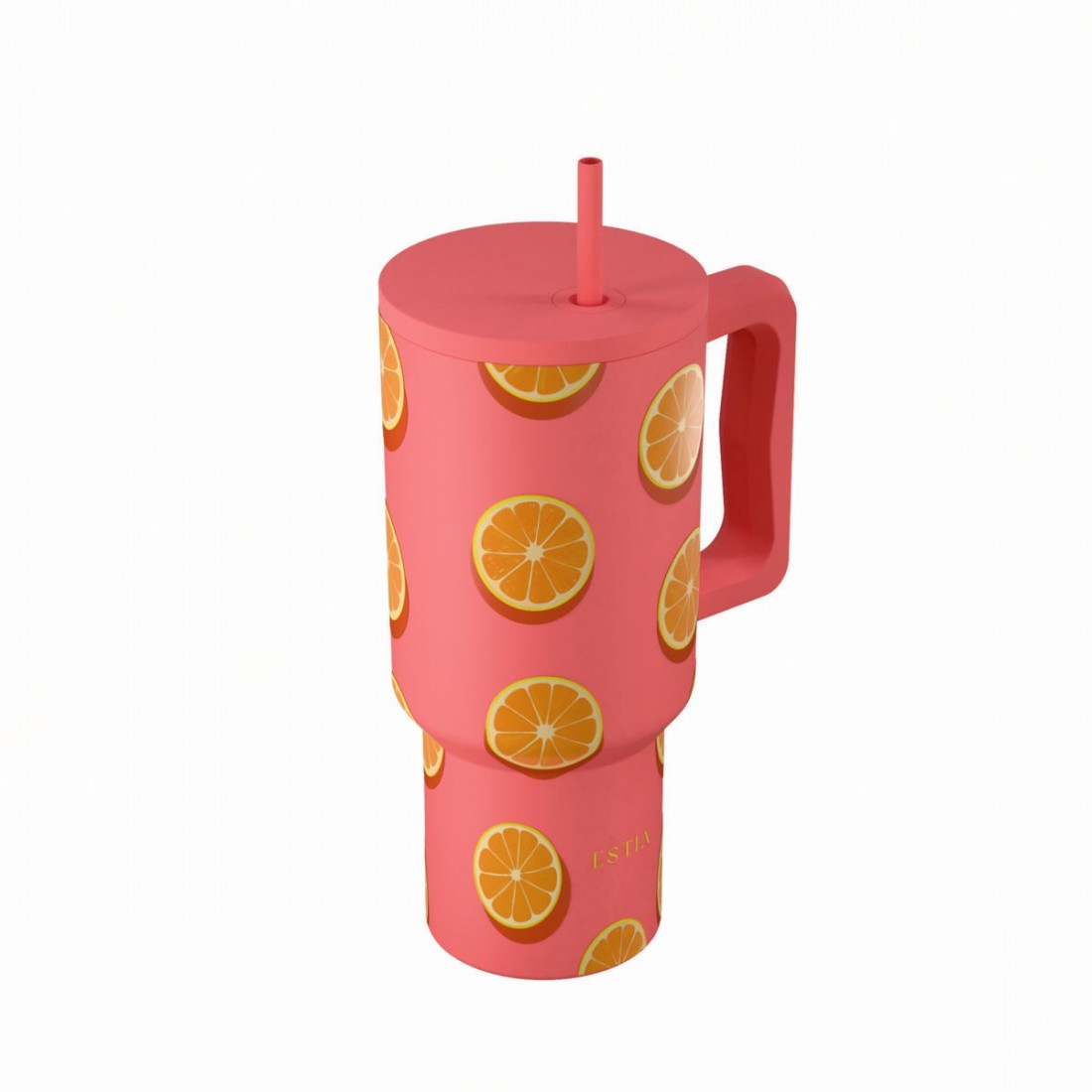 Straw Tumbler XL 900ml Orange Pop 41595 Estia Home Art