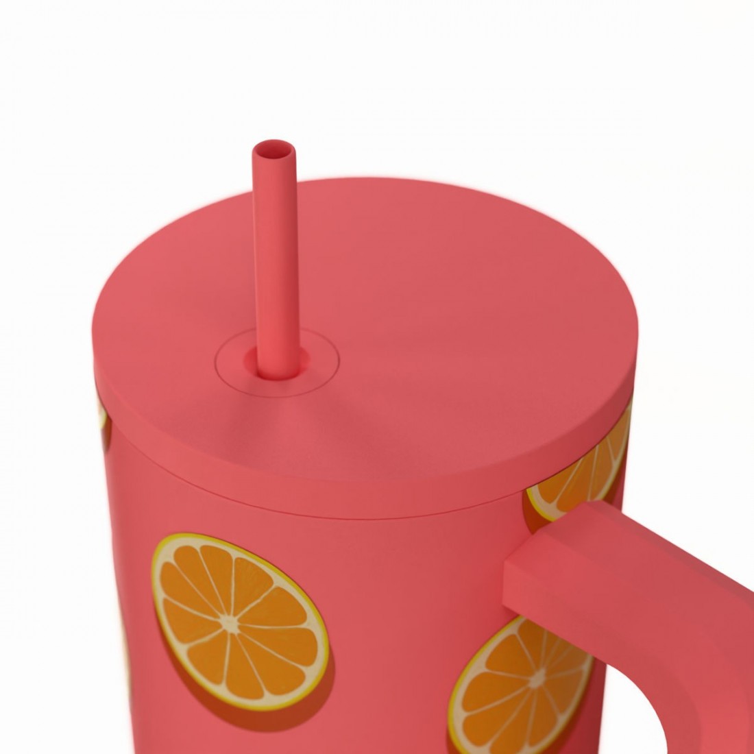 Straw Tumbler XL 900ml Orange Pop 41595 Estia Home Art