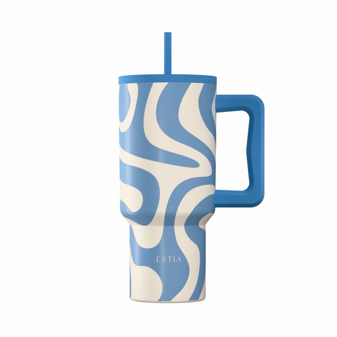 Straw Tumbler XL 900ml Ocean Waves 41571 Estia Home Art