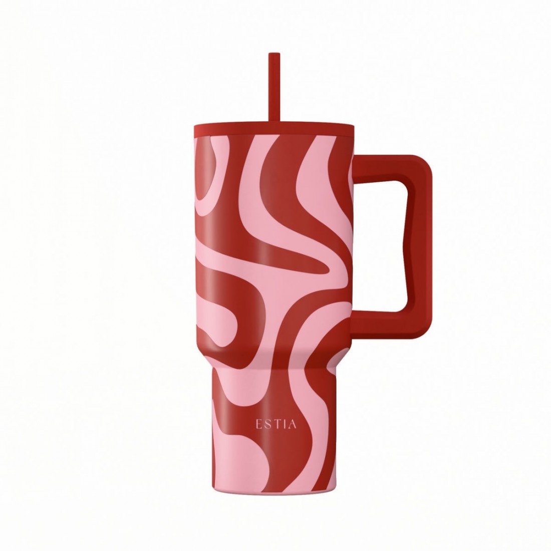 Straw Tumbler XL 900ml Coral Waves 41588 Estia Home Art