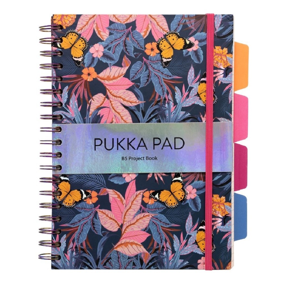 Pukka Pad τετράδιο ριγέ σπιράλ Β5 με 5 θέματα. και λάστιχο, 200 σελίδες  9494-BLM