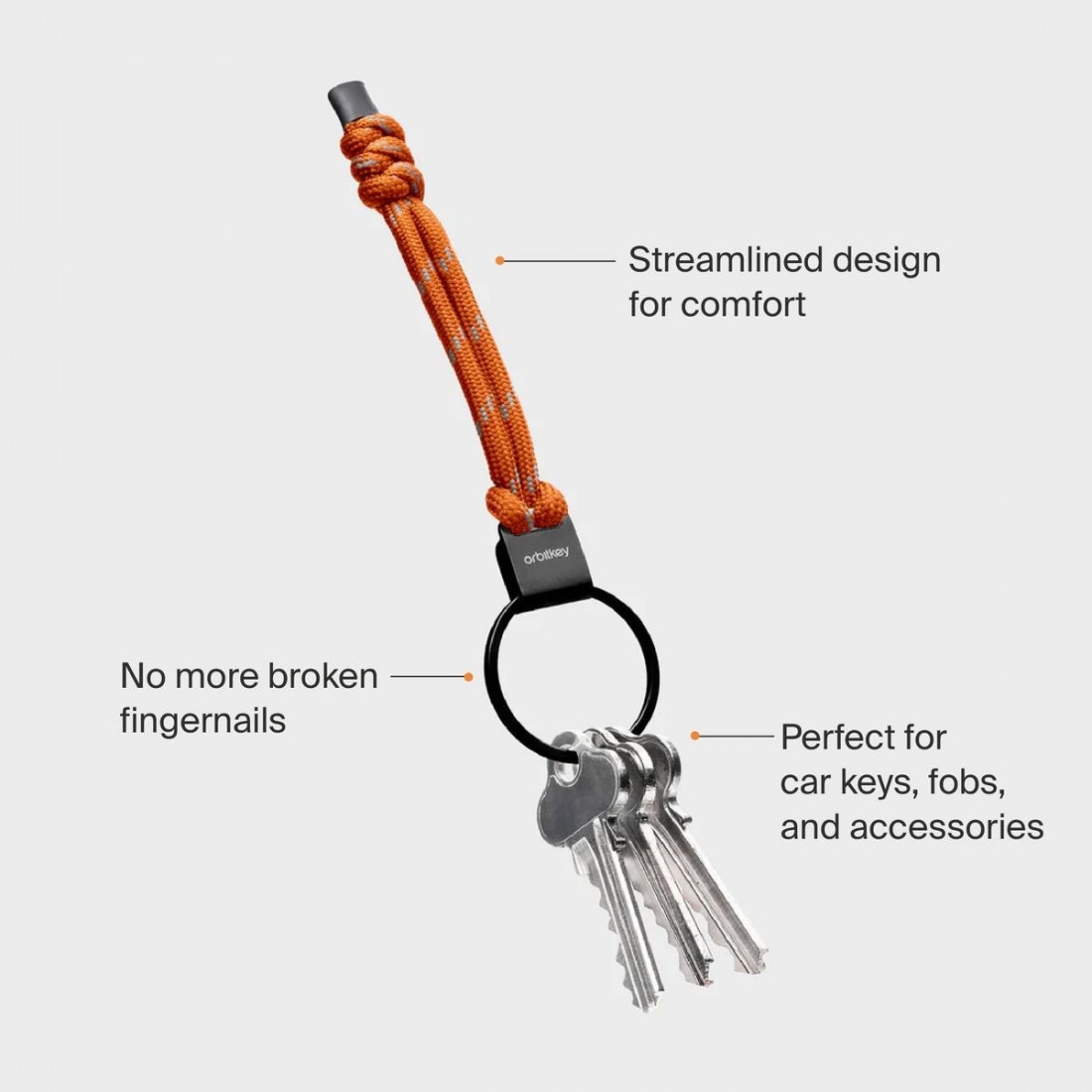 Orbitkey Urban Loop Keychain Stone PUL1-STO-111