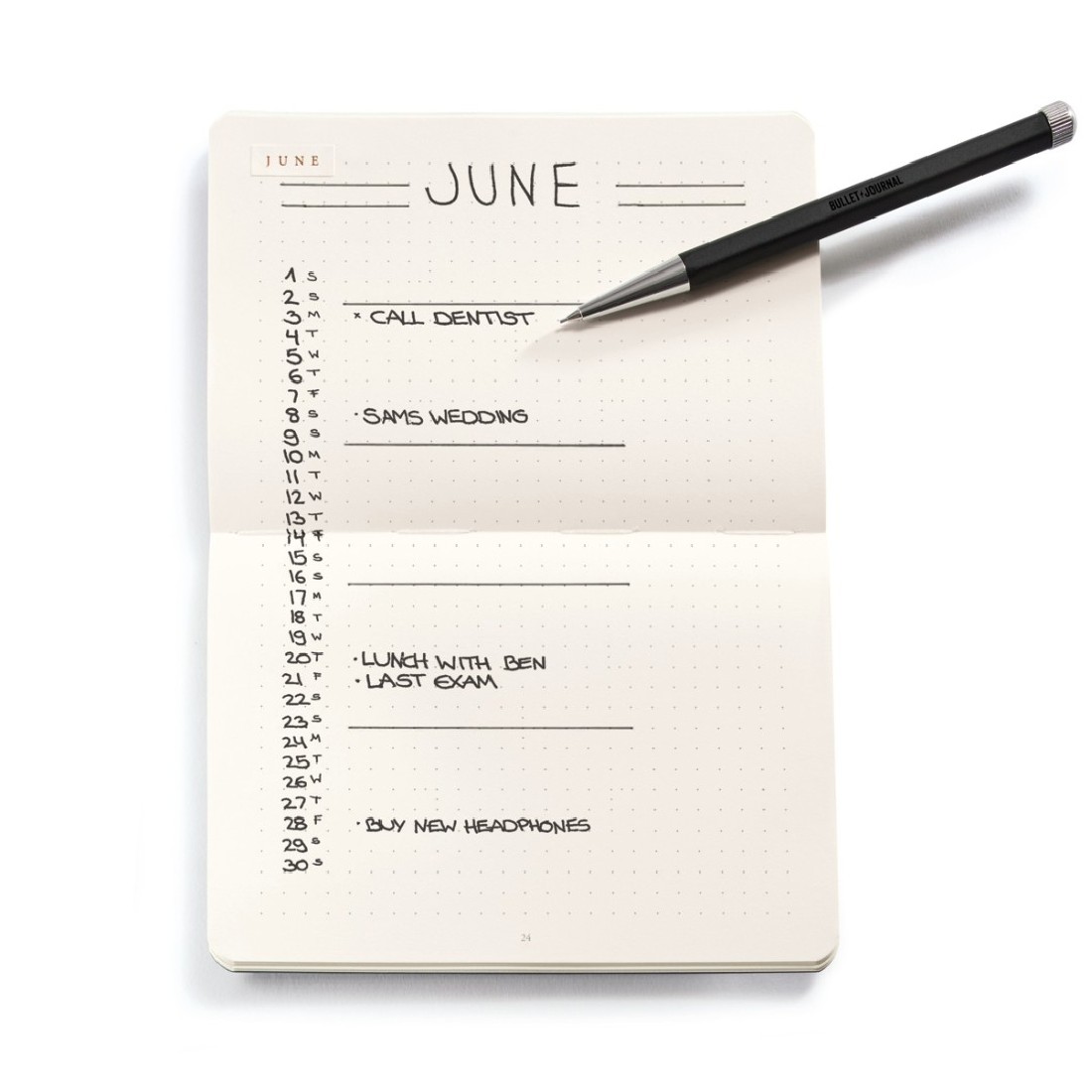 Leuchtturm 1917 Bullet Journal Pocket, 46 Numbered Double Pages, Dotted, Purple, Pack of 3