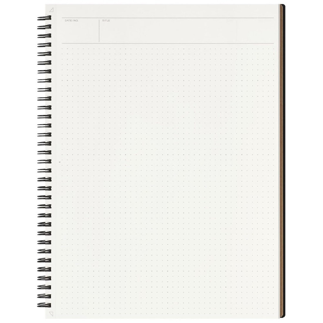 Mnemosyne spiral notebook black 109 A4 5mm 70sheets Dotted 80gr MN