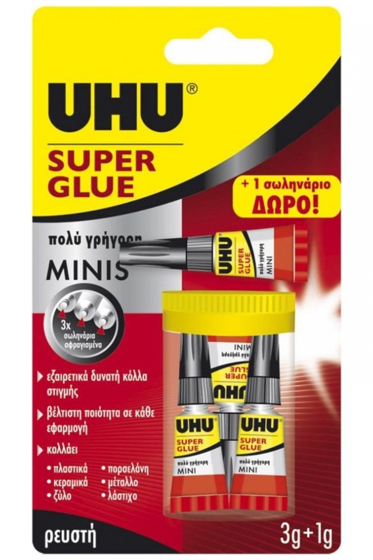 Κόλλα super glue minis 4 τεμαχίων N43260 Uhu