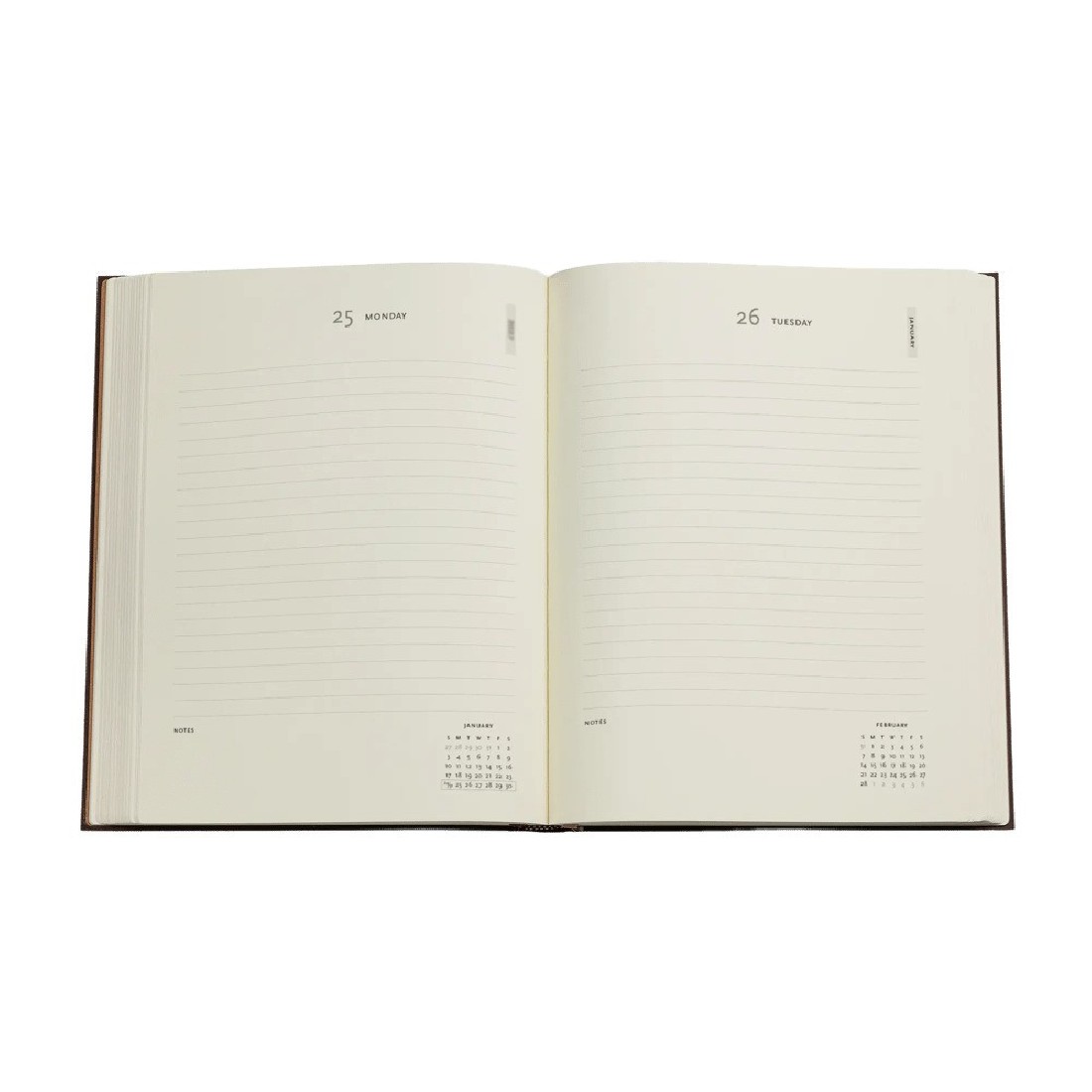 Paperblanks diary 12-Month 2027 daily ultra 18x23cm, 432 pages, softcover Black Edition