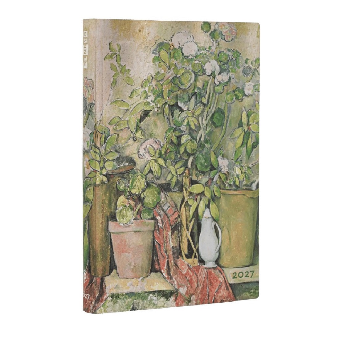 Paperblanks diary 12-Month 2027 daily midi  13x18cm, 432  pages, hardcover Cezannes Terracotta Pots and Flowers