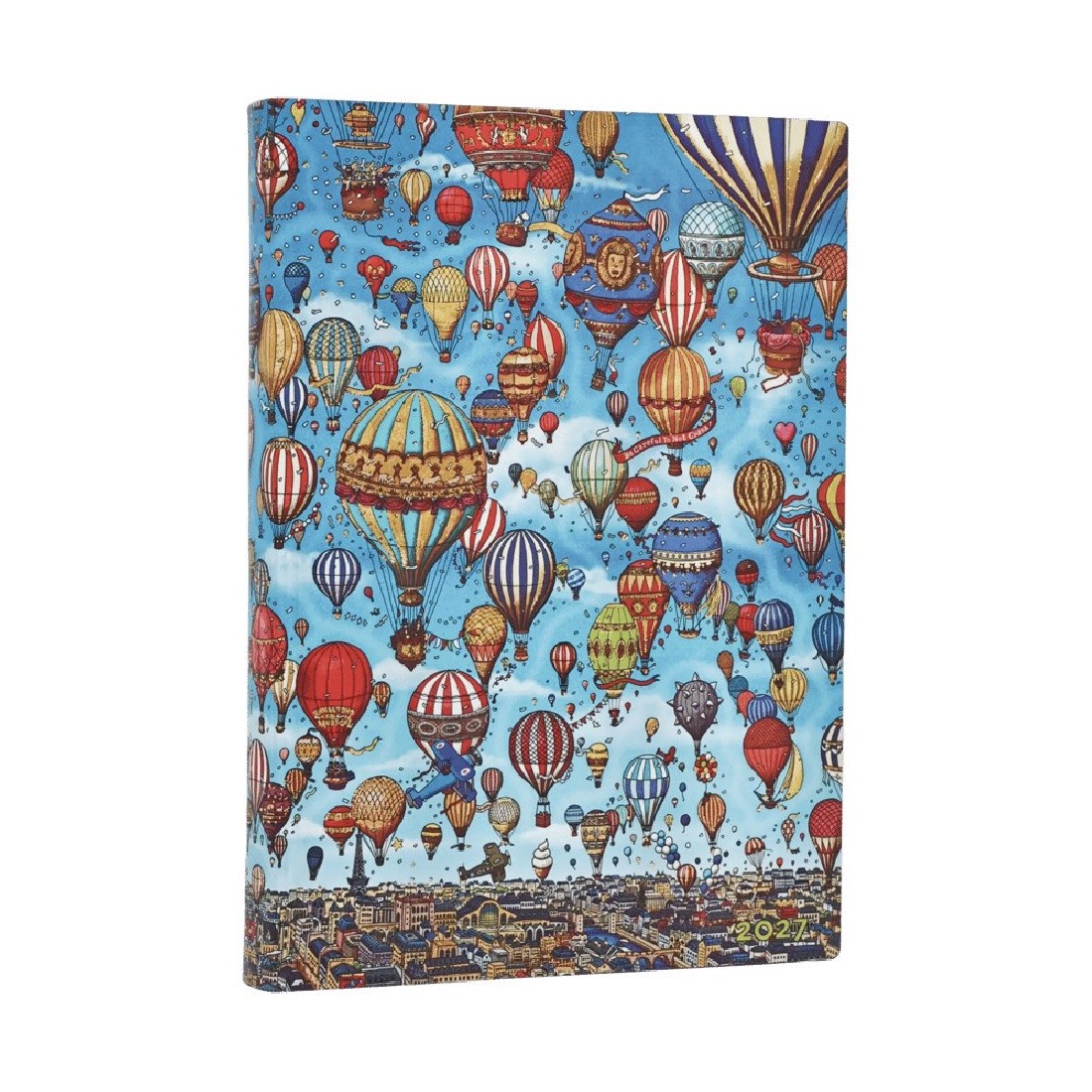 Paperblanks diary 12-Month 2027 daily midi  13x18cm, 432  pages,softcover Balloon Festival