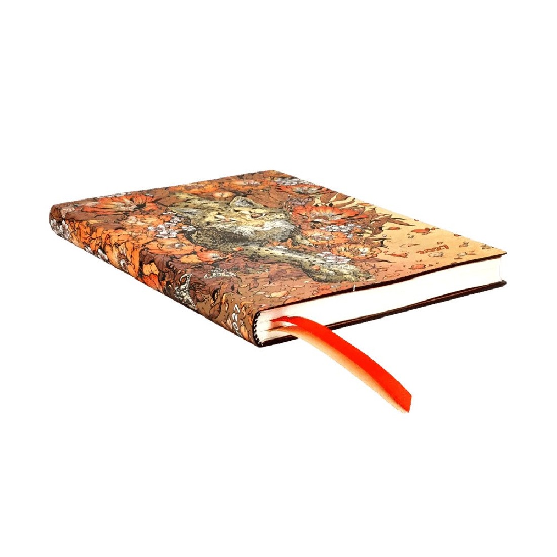 Paperblanks diary 12-Month 2027 weekly horizontal midi  13x18cm, 176  pages, softcover Lynx Rising
