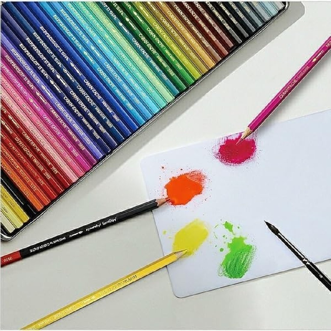 Caran Dache Supracolor Aquarelle Pencil Set, 120pcs Tin 3888.420