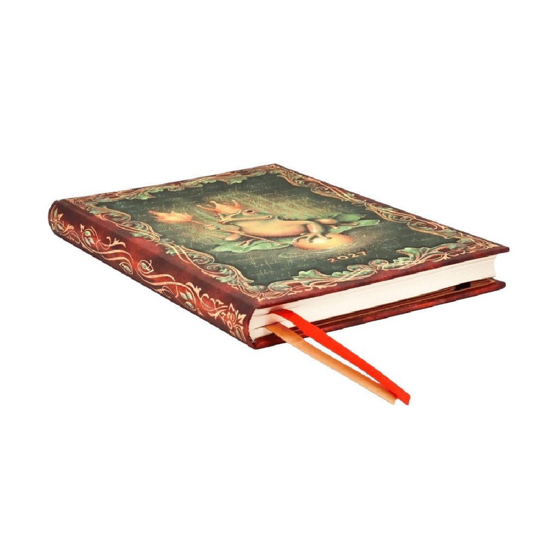Paperblanks diary 12-Month 2027 weekly Horizontal  midi  13x18cm, 176  pages, hardcover The Brothers Grimm, Frog Prince