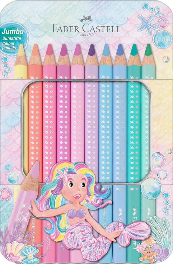 Faber Castell Coloured pencils Sparkle Jumbo Tin of 10 pieces 210910