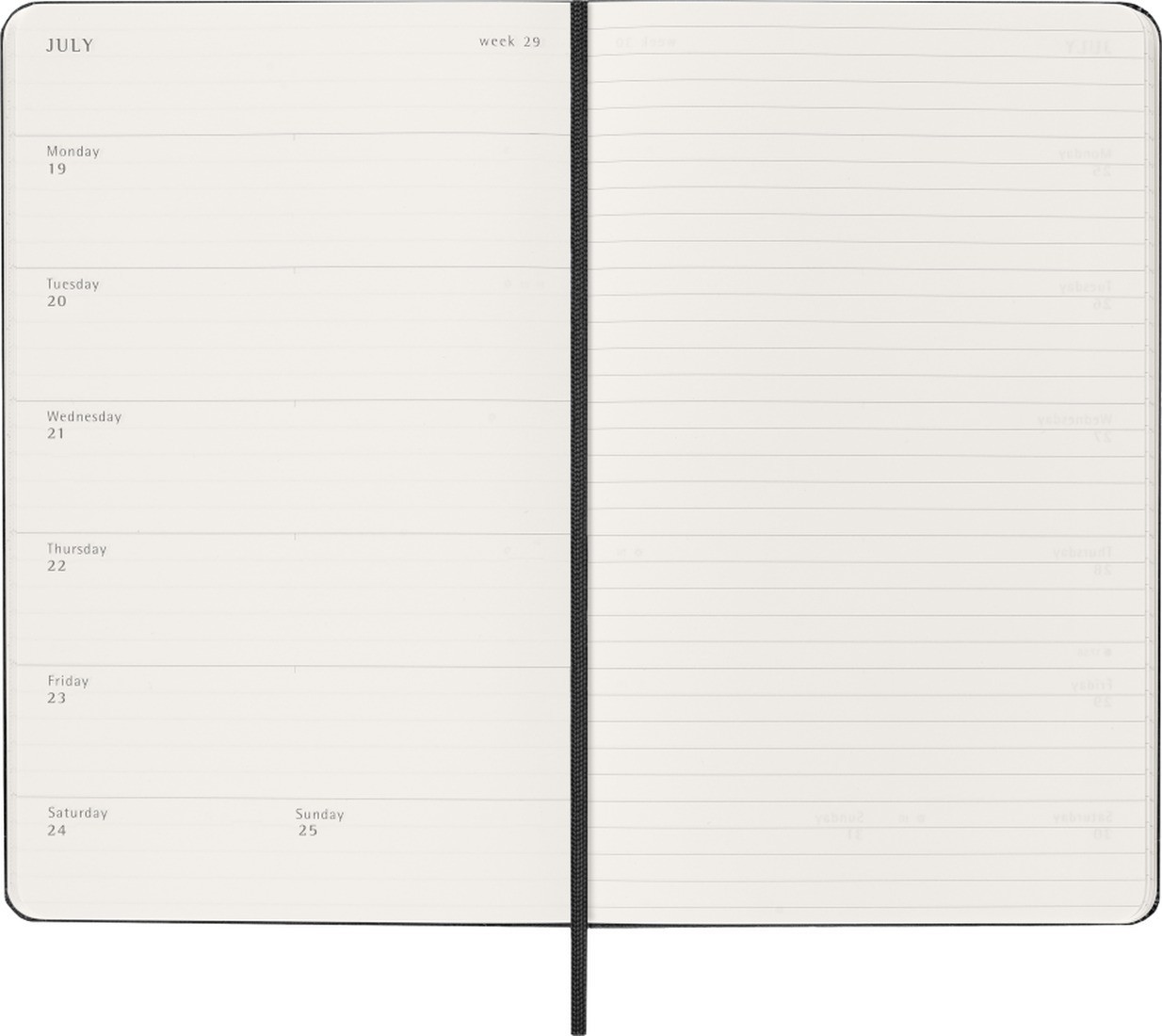 Moleskine Classic Planner 2027 Large 13x21 Weekly, hard cover, 12 months, Black