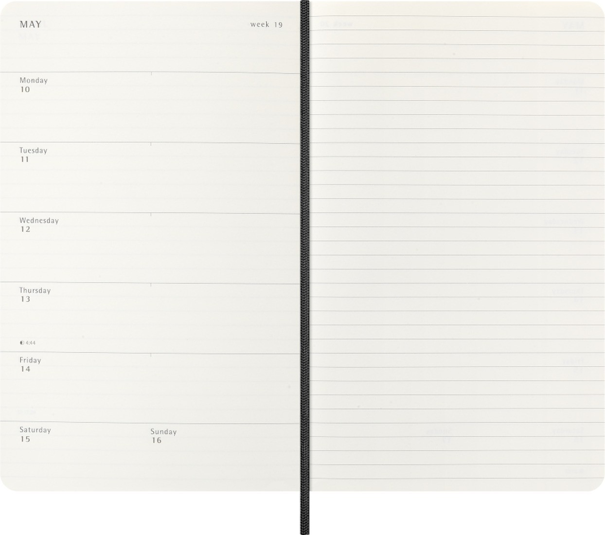 Moleskine Classic Planner 2027 Large 17x25cm, Weekly, soft cover, 12 months, Black