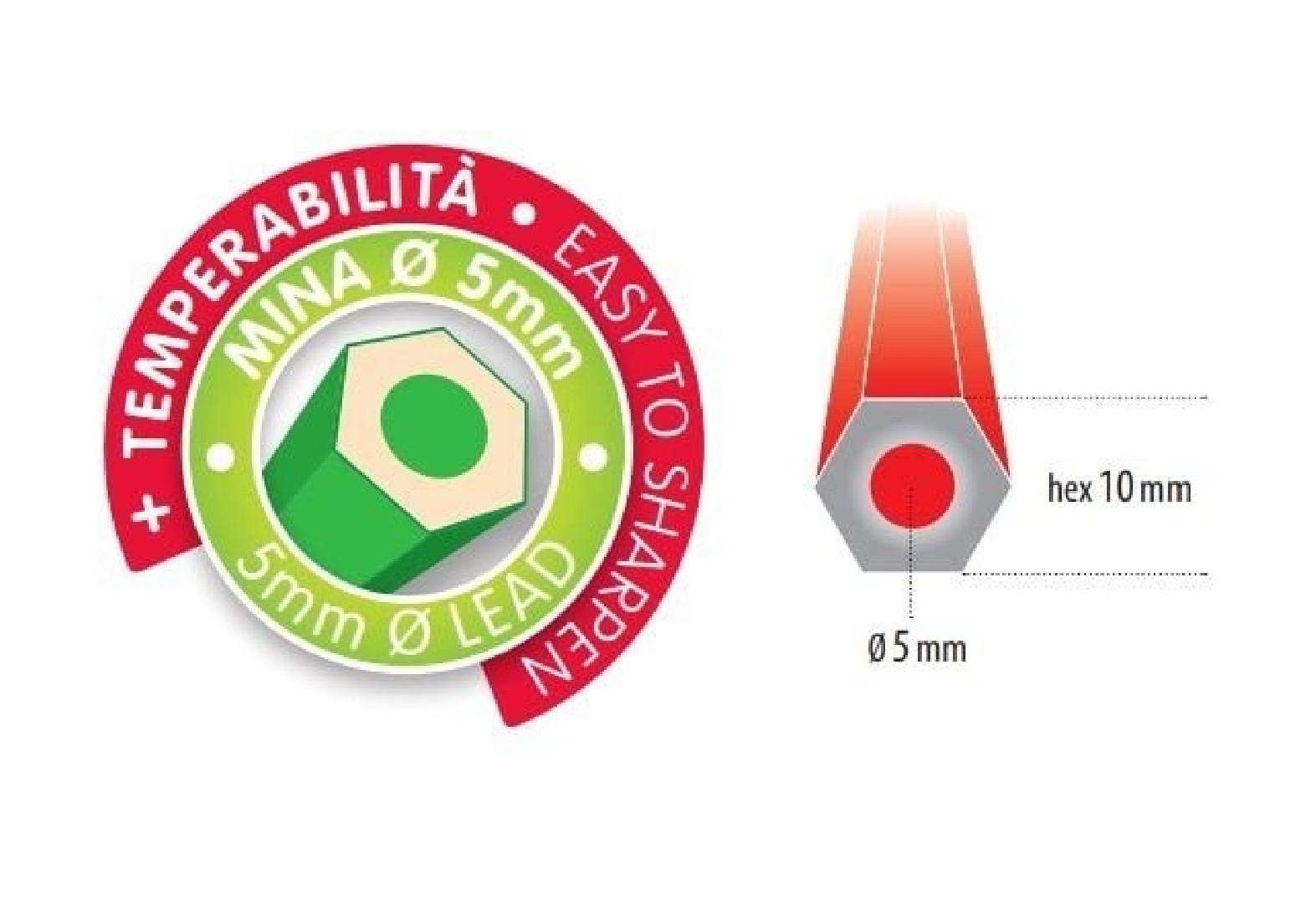 Fibracolor ξυλομπογιές rainbow maxi 12 τεμαχίων με μύτη 5 χιλιοστών