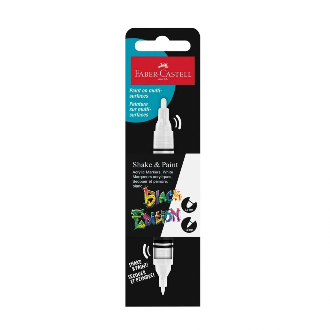 Faber Castell Black Edition Shake and Paint Acrylic Marker White 285511