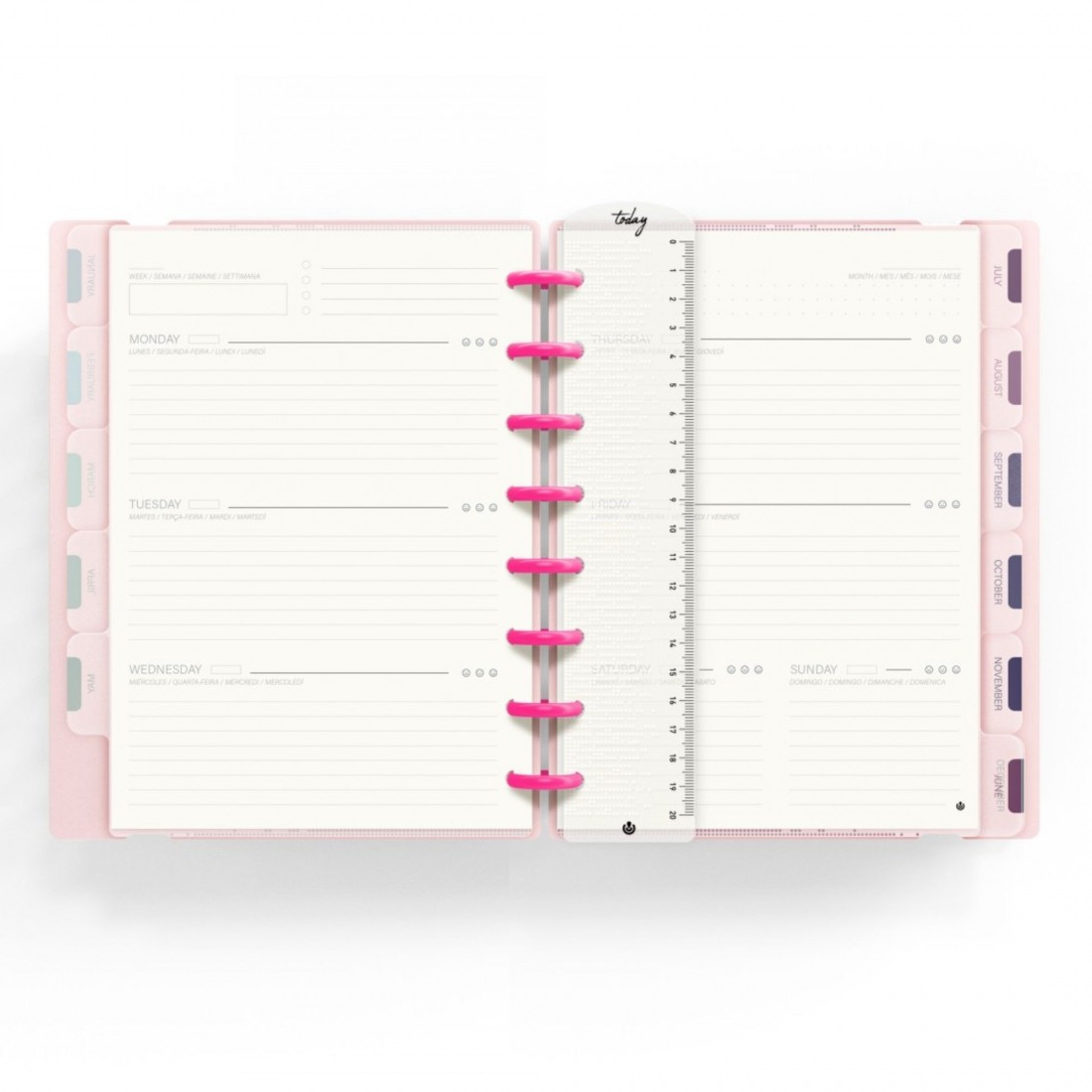 Ingeniox Discbound Planner A5 160 φύλλα Ροζ 66053525 Carchivo
