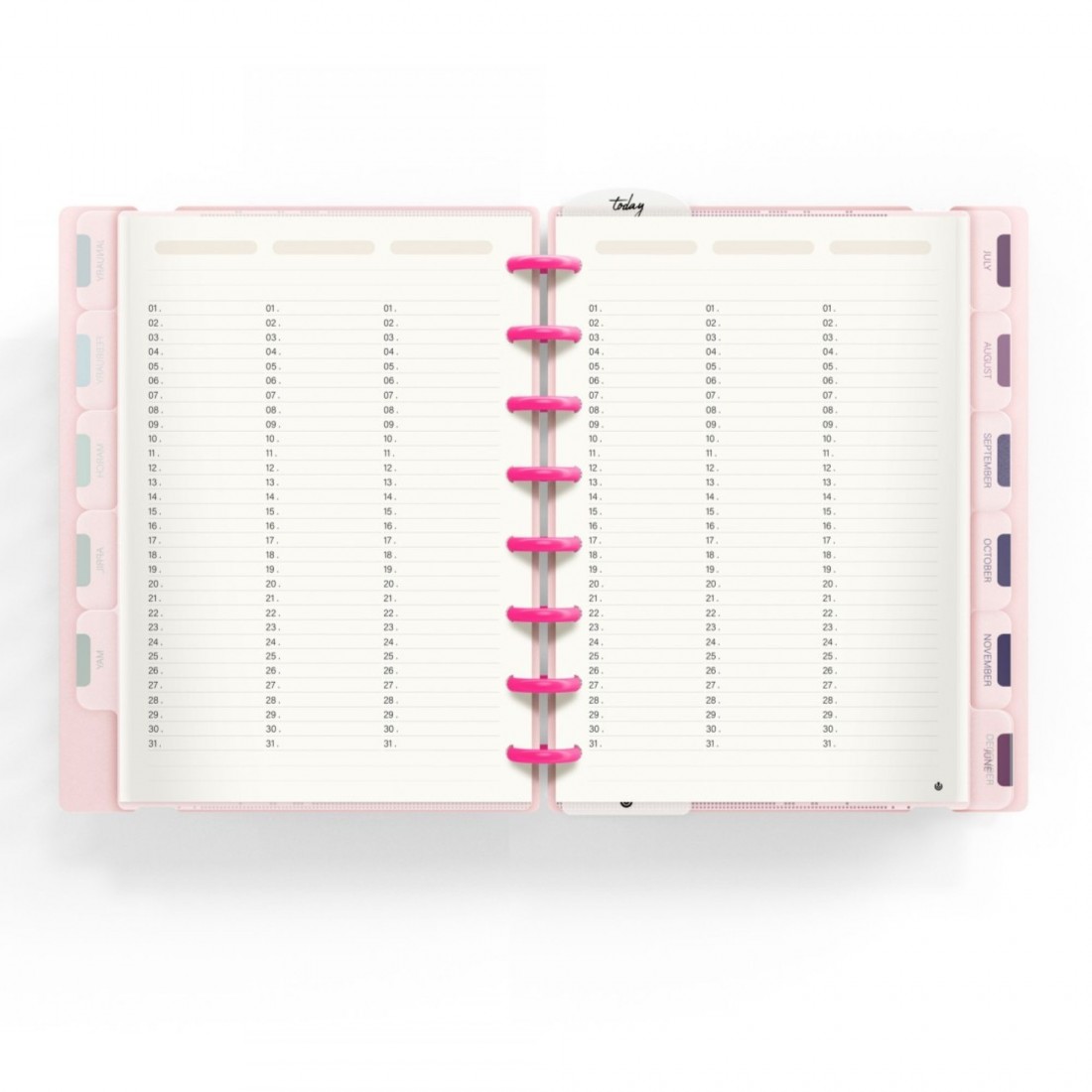 Ingeniox Discbound Planner A5 160 φύλλα Ροζ 66053525 Carchivo