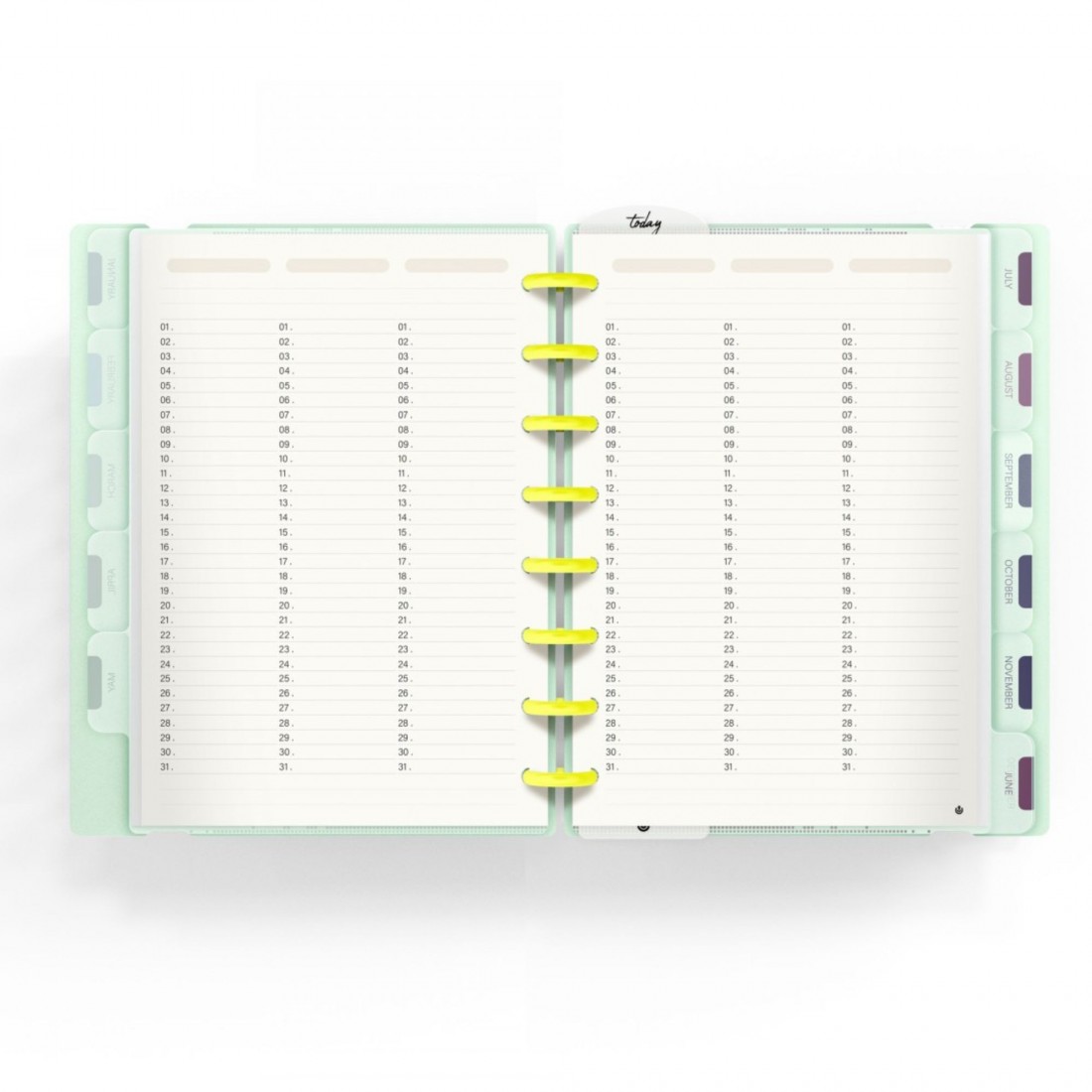 Ingeniox Discbound Planner A5 160 φύλλα Μέντα 66053517 Carchivo