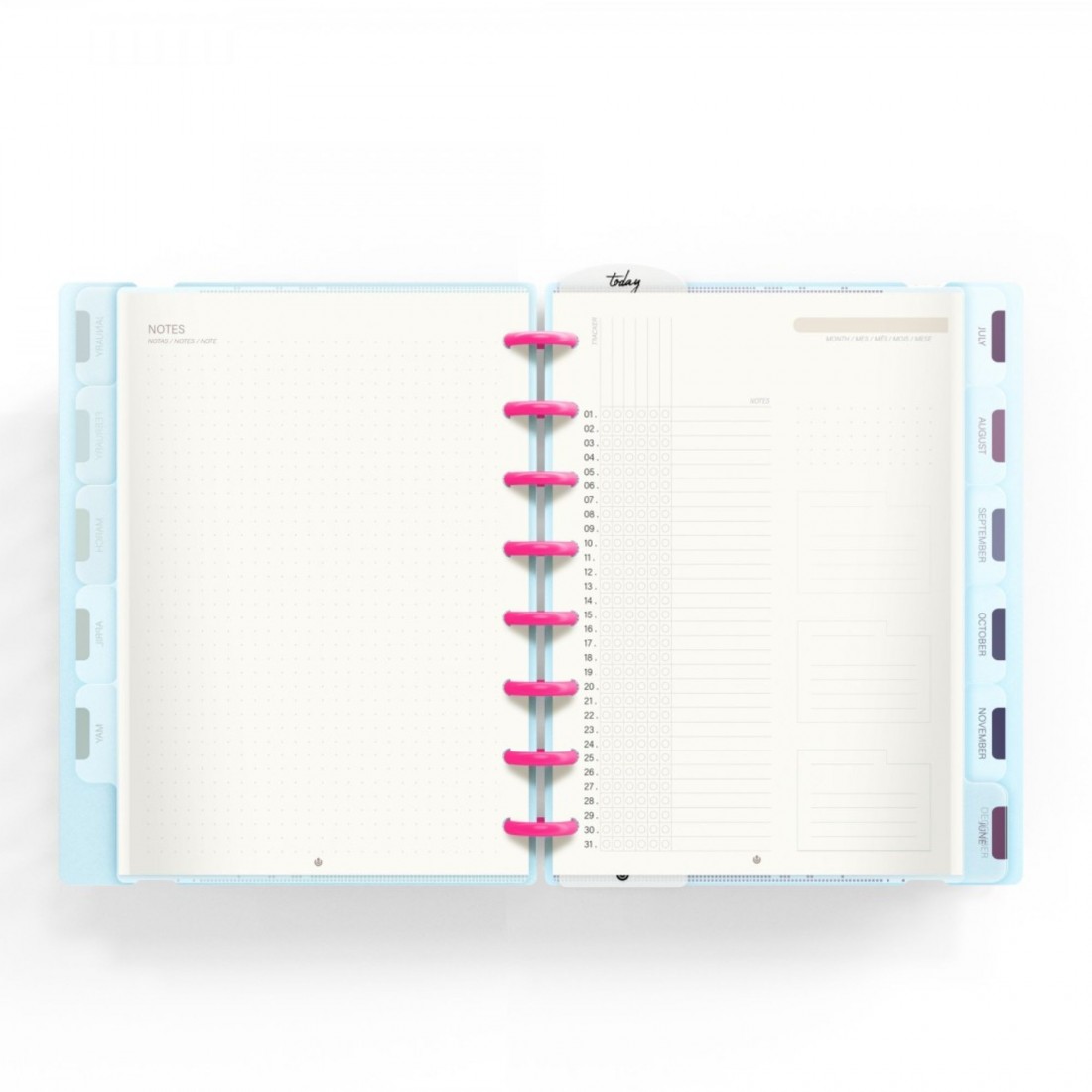 Ingeniox Discbound Planner A5 160 φύλλα Σιελ 66053530 Carchivo