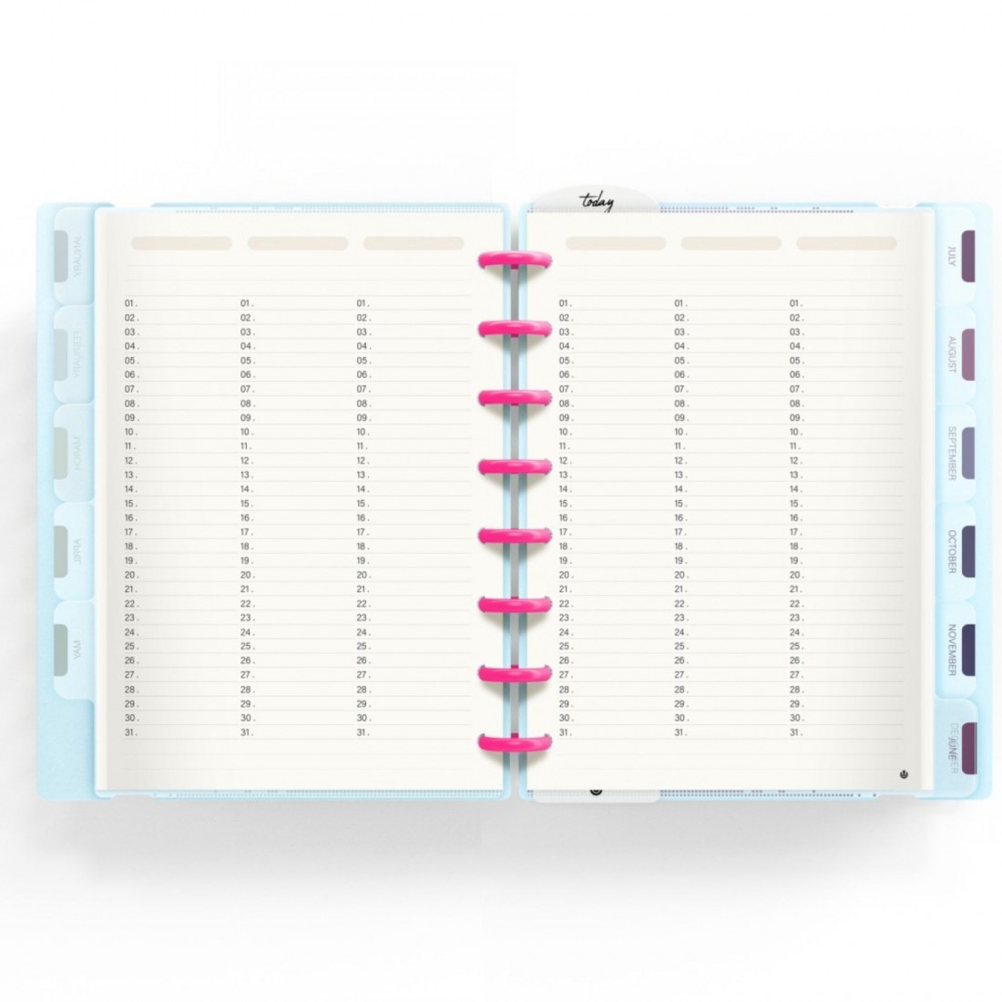 Ingeniox Discbound Planner A5 160 φύλλα Σιελ 66053530 Carchivo