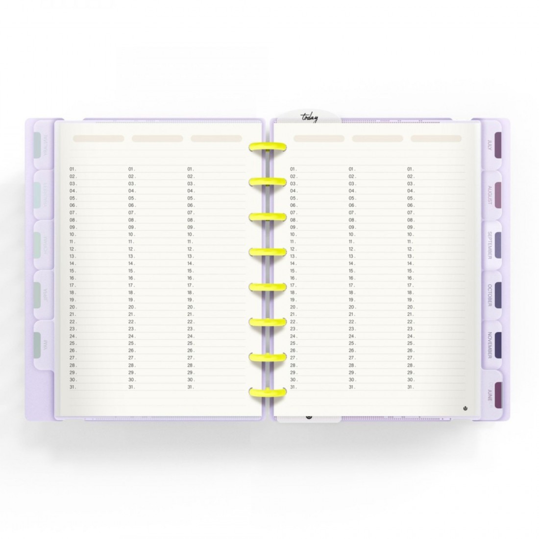 Ingeniox Discbound Planner A5 160 φύλλα Μωβ 66053514 Carchivo