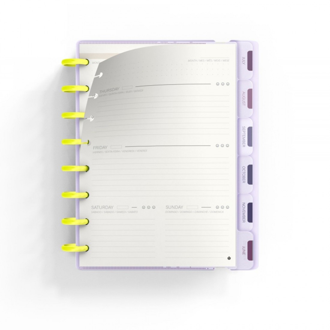 Ingeniox Discbound Planner A5 160 φύλλα Μωβ 66053514 Carchivo
