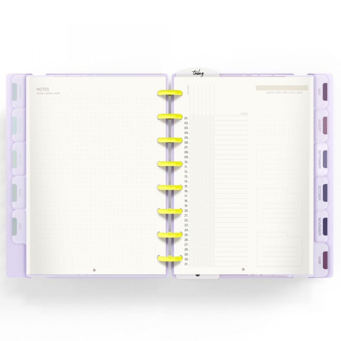 Ingeniox Discbound Planner A5 160 φύλλα Μωβ 66053514 Carchivo