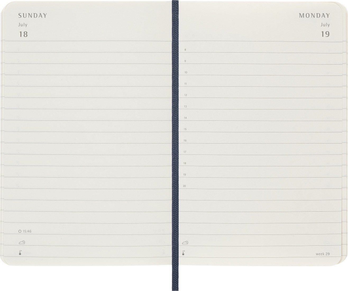 Moleskine Classic Planner 2027 Pocket 9x14cm Daily, soft cover, 12 months, Sapphire Blue