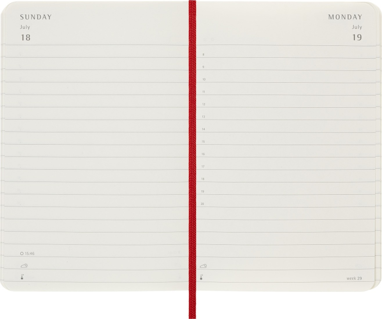 Moleskine Classic Planner 2027 Pocket 9x14cm  Daily, soft cover, 12 months, scarlet red